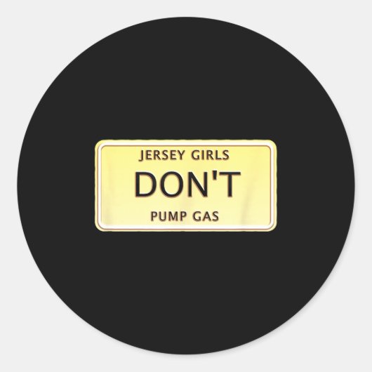 Funny New Jersey Women Jersey Girls Don't Pump Gas ラウンドシール (正面)