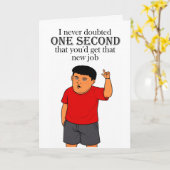 funny new job congratulations カード (黄色い花)