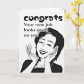 funny new job inspiration カード (黄色い花)