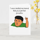 Funny new job promotion congratulations カード (黄色い花)