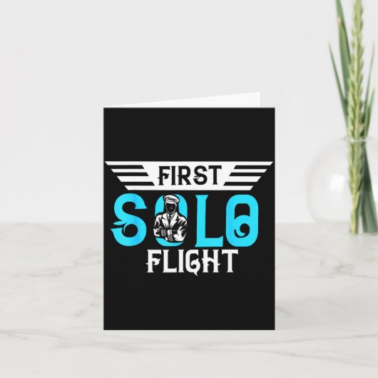 Funny New Lot Design First Solo Flight Aircraft Lo カード (正面)