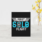 Funny New Lot Design First Solo Flight Aircraft Lo カード (黄色い花)