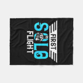 Funny New Lot Design First Solo Flight Aircraft Lo フリースブランケット (正面(横))