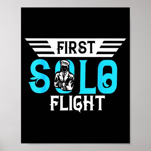 Funny New Lot Design First Solo Flight Aircraft Lo ポスター (正面)