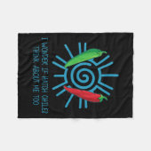 Funny New Mexico Peppers Hatch Chili  フリースブランケット (正面(横))