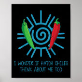 Funny New Mexico Peppers Hatch Chili ポスター (正面)