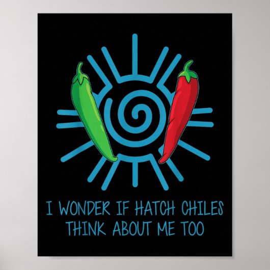 Funny New Mexico Peppers Hatch Chili  ポスター (正面)