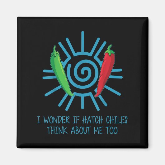 Funny New Mexico Peppers Hatch Chili マグネット (正面)