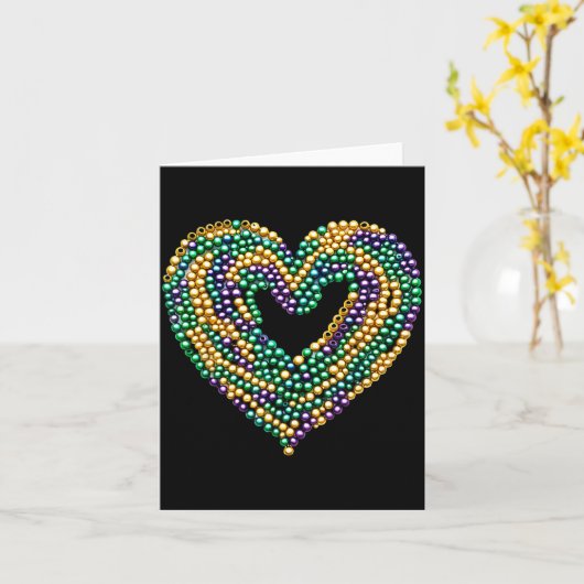 Funny New Orleans Beads Heart We Stand Nola Strong カード (黄色い花)