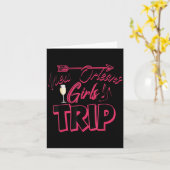 Funny New Orleans Girls Trip Gift For Women Cool T カード (黄色い花)