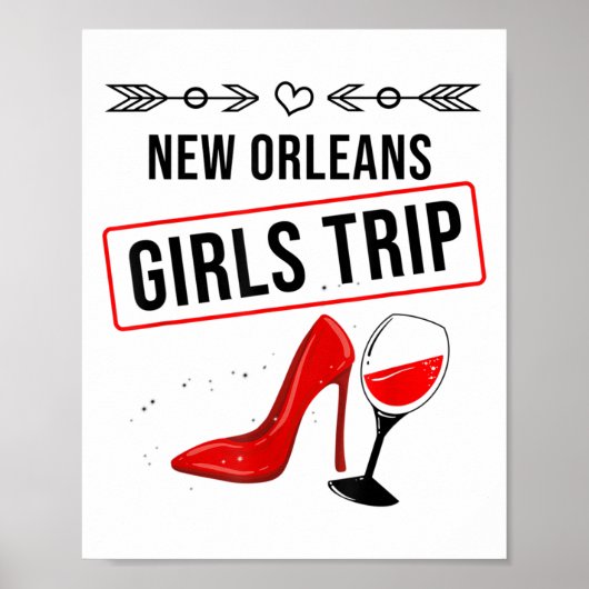 Funny New Orleans Girls Trip Gift For Women Cool T ポスター (正面)