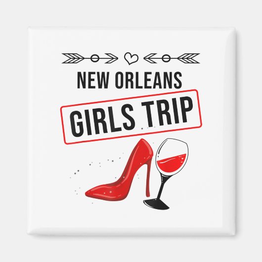Funny New Orleans Girls Trip Gift For Women Cool T マグネット (正面)