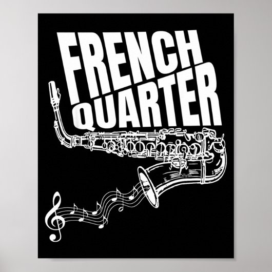 Funny New Orleans Mardi Gras Jazz Saxophone  ポスター (正面)