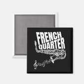 Funny New Orleans Mardi Gras Jazz Saxophone  マグネット (正面/裏面)