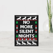Funny New Parent Christmas Tee No More Silent Nigh カード (正面)