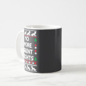 Funny New Parent Christmas Tee No More Silent Nigh コーヒーマグカップ (正面左)