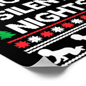 Funny New Parent Christmas Tee No More Silent Nigh ポスター (角)