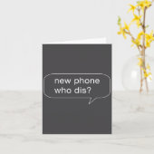 Funny New Phone Who Dis For People With New Phones カード (黄色い花)