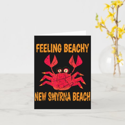 Funny New Smyrna Beach Vacation Summer Quote For M カード (黄色い花)