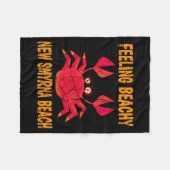 Funny New Smyrna Beach Vacation Summer Quote For M フリースブランケット (正面(横))