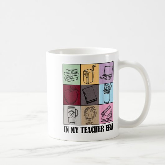 Funny New Teacher Quote In My Teacher Era Cool Tea コーヒーマグカップ (右)