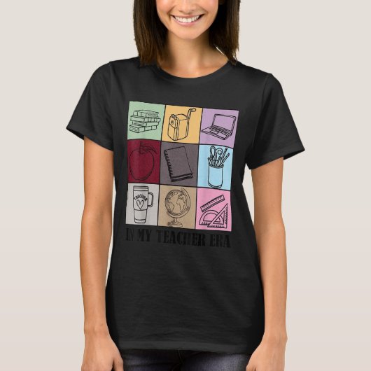 Funny New Teacher Quote In My Teacher Era Cool Tea Tシャツ (正面)