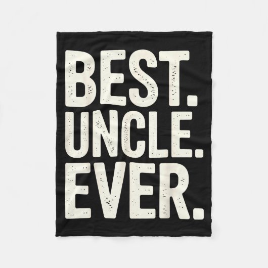 Funny New Uncle Art For Uncle Men From Nephew Niec フリースブランケット (正面)