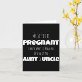Funny New Uncle Aunt Baby Announcement Sister Gend カード (黄色い花)