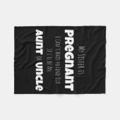 Funny New Uncle Aunt Baby Announcement Sister Gend フリースブランケット (正面(横))