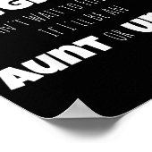 Funny New Uncle Aunt Baby Announcement Sister Gend ポスター (角)