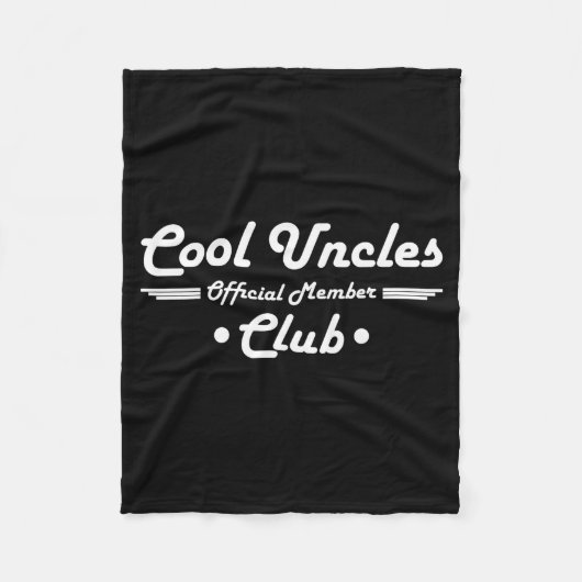 Funny New Uncle Pregnancy Announcement Cool Uncles フリースブランケット (正面)