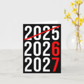 Funny New Year 67 Meme Hello 2026 Goodbye 2025 Wai カード (黄色い花)
