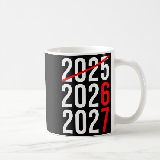 Funny New Year 67 Meme Hello 2026 Goodbye 2025 Wai コーヒーマグカップ (右)
