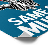 Funny New Year Gym Skeleton Resolution Workout Hum ポスター (角)