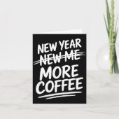 Funny New Year More Coffee Morning Sarcastic Resol カード (正面)