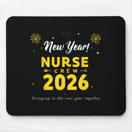 Funny New Year Nurse Crew 2026 Healthcare Celebrat マウスパッド (正面)
