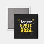 Funny New Year Nurse Crew 2026 Healthcare Celebrat マグネット (正面/裏面)