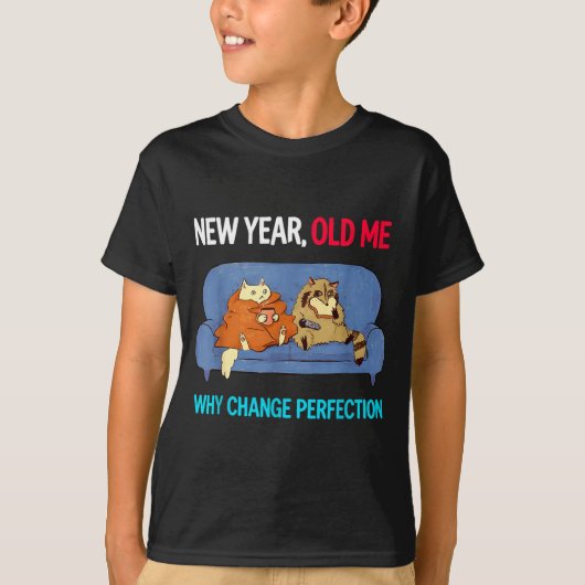 Funny New Year Old Me Why Change Perfection Humor Tシャツ (正面)
