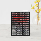 Funny New Year Resolution 2026 Will Be My Year Hum カード (黄色い花)