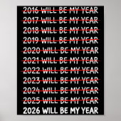Funny New Year Resolution 2026 Will Be My Year Hum ポスター (正面)