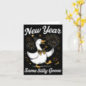 Funny New Year Same Silly Goose Happy New Year 202 カード (黄色い花)