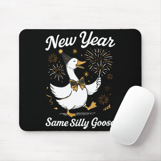 Funny New Year Same Silly Goose Happy New Year 202 マウスパッド (マウス)
