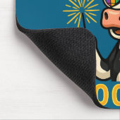 Funny New Years Eve Cow Nye Party Farm Animal Moo  マウスパッド (コーナー)