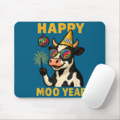 Funny New Years Eve Cow Nye Party Farm Animal Moo  マウスパッド (マウス)
