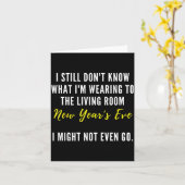 Funny New Year's Eve Insrational Sarcastic Quote カード (黄色い花)