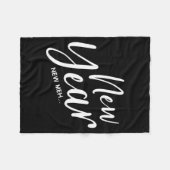 Funny New Years Eve New Year New Meh  フリースブランケット (正面(横))