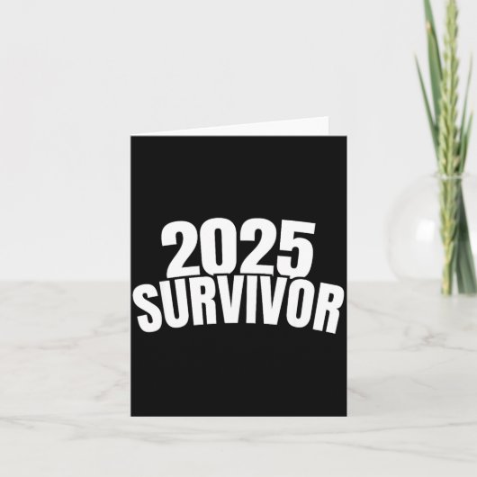 Funny New Years For Men 2025 Survivor  カード (正面)