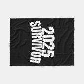 Funny New Years For Men 2025 Survivor  フリースブランケット (正面(横))