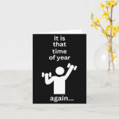 Funny New Years Resolution Workout Gym Time Exerci カード (黄色い花)