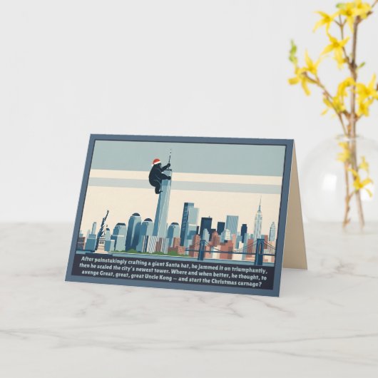 Funny New York Christmas カード (黄色い花)